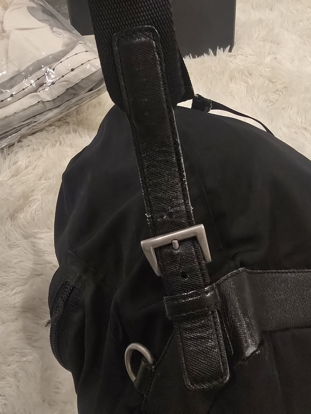 Prada Black Nylon Drawstring Backpack - Picture 4 of 16